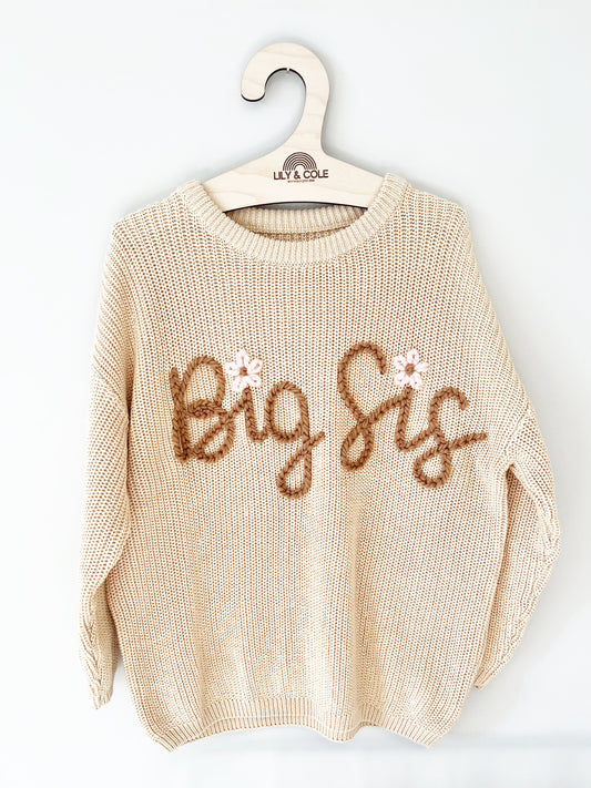 "BIG SIS" EMBROIDERED SWEATER