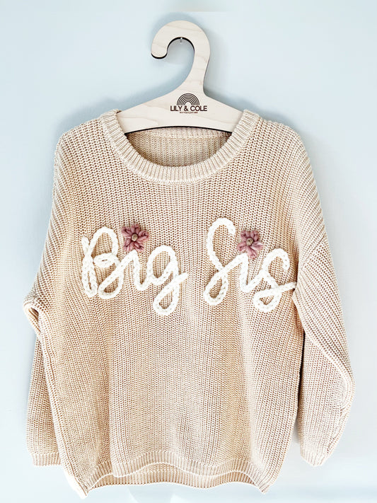 "BIG SIS" EMBROIDERED SWEATER